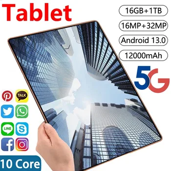 2025 5G Tablet Android 13.0 Brand New 10.36 pollici 16GB RAM 1TB ROM Tablet 16MP 32MP 12000mAh 10Core WIFI Bluetooth Rete Tablet 1