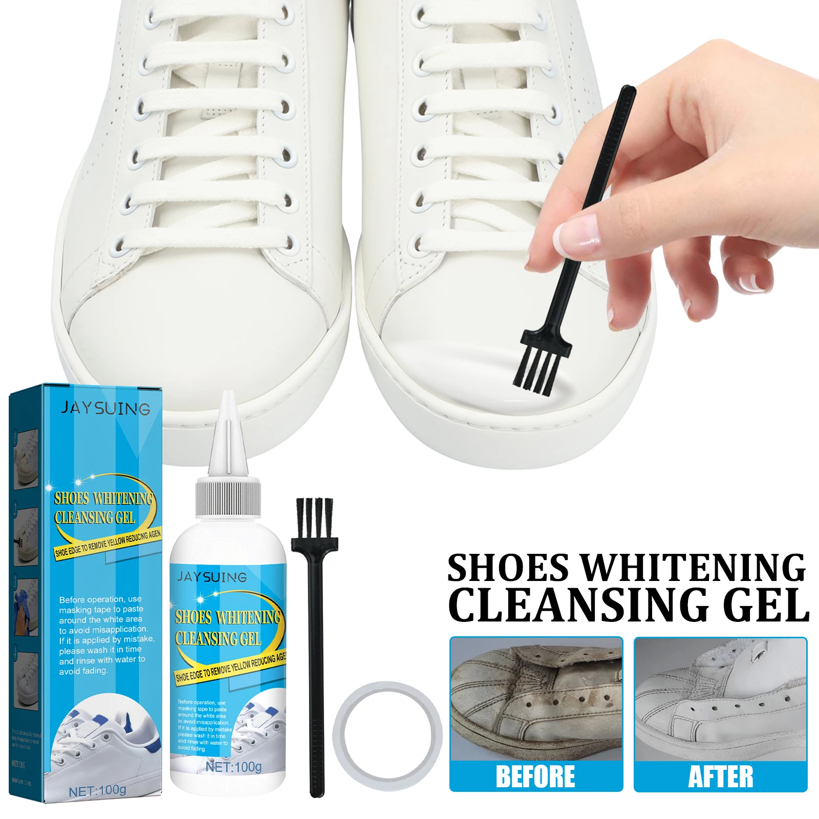 White Shoe Whitening Cleansing Gel Cleaner