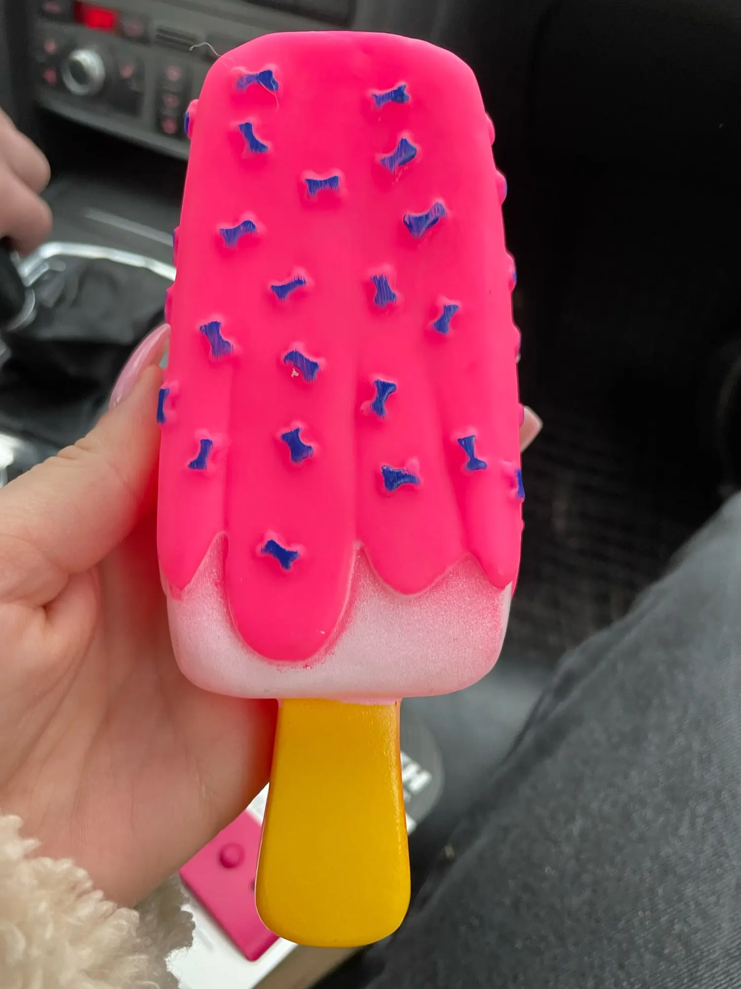 Cute Pink Ice Cream Toys For Dogs