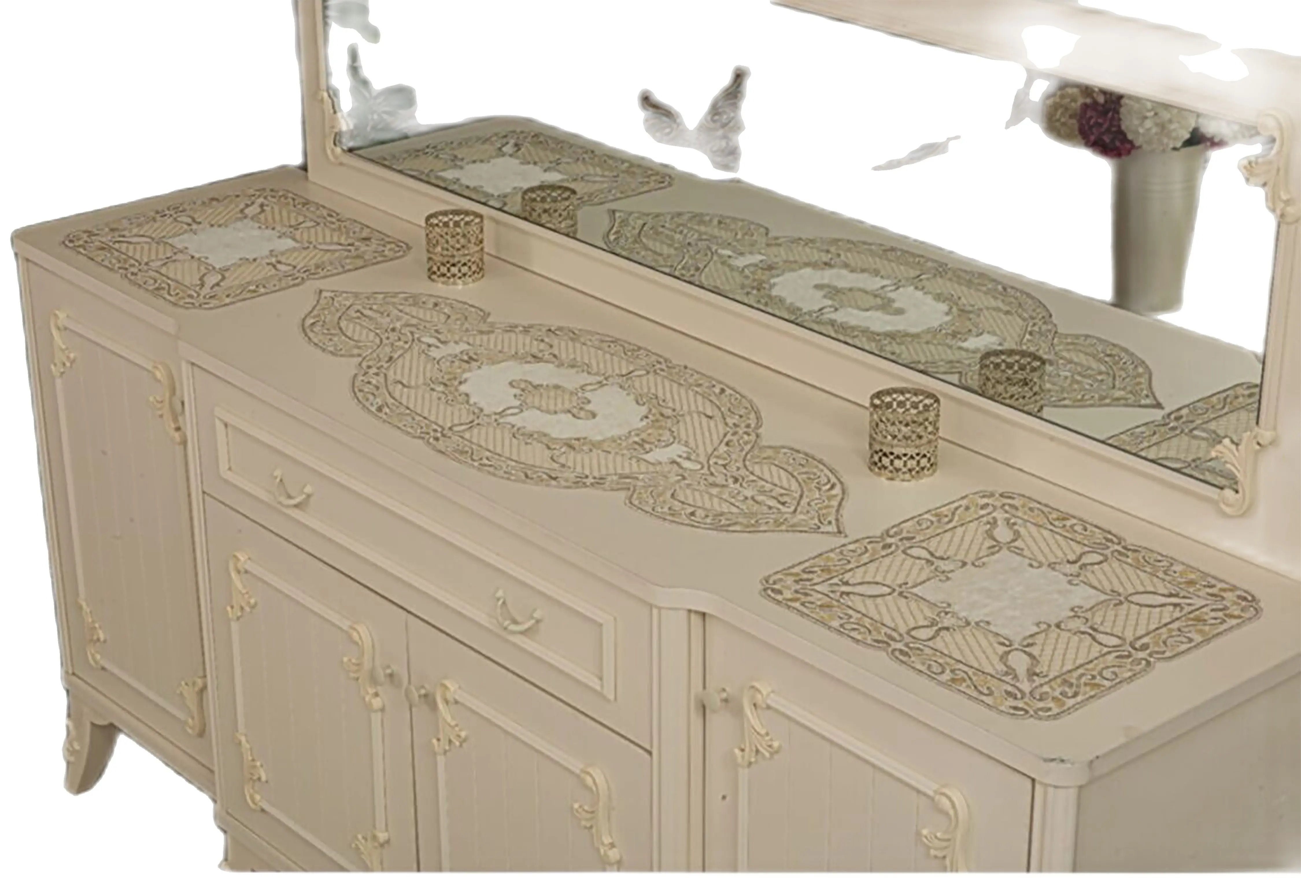 

Набор из 3 предметов для гостиной, для ежедневного использования, для особых случаев, для свадьбы, эстетически элегантная бархатная ткань, французский