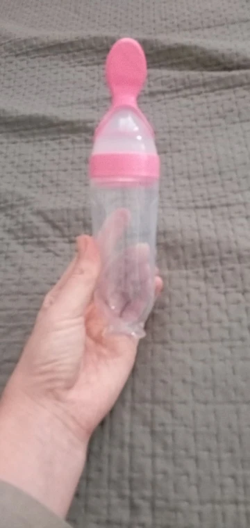 Silicone Baby Bottle with Spoon - Easy Milk Feeding for Infants photo review