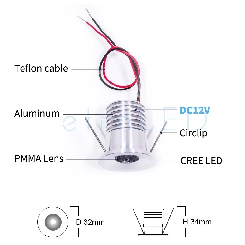 etrnLED Suana Led Lamp Water Resist 12V Mini Spot Light Outdoor Recessed Ceiling Spotlight RGB RGBW Dimmable Bathroom IP65 3W led spotlight