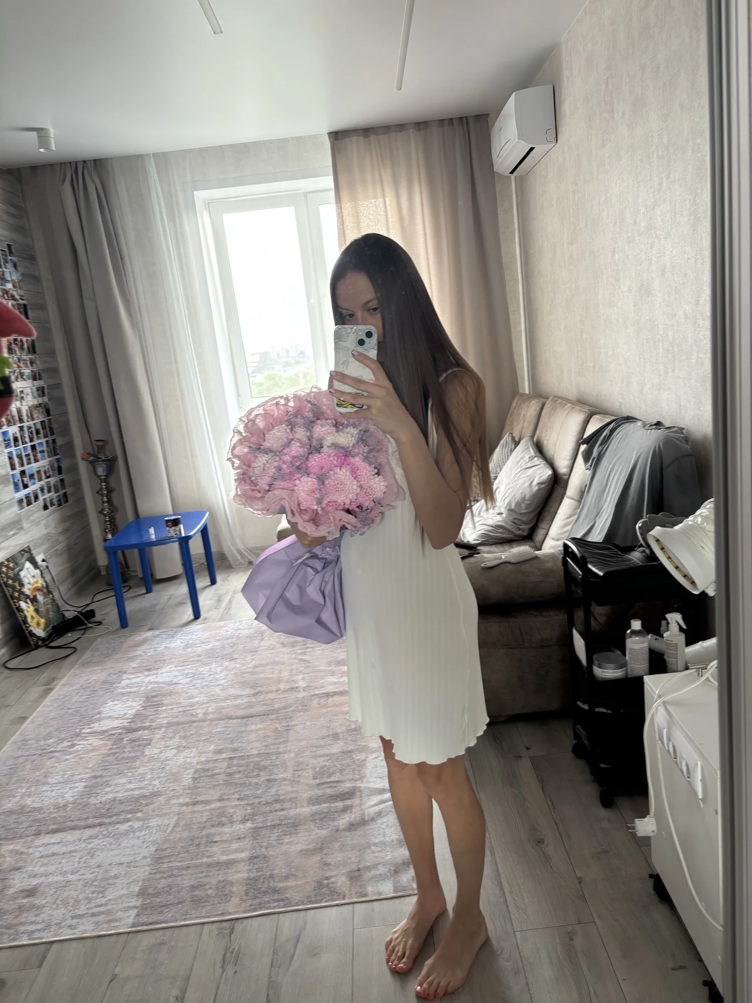 White Jacquard Camisole Nightgown for Women photo review