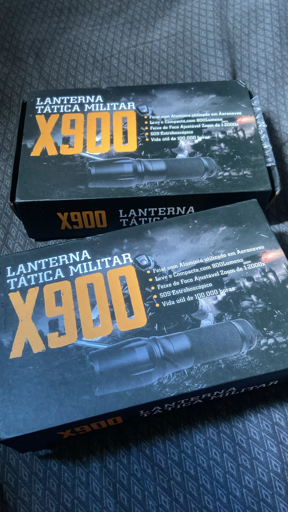 Lanterna Tática Militar X900 Profissional com Zoom Sinalizador Recarregável Luz Camping photo review