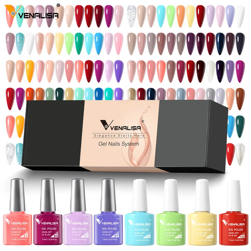 Venalisa 6pcs/12pcs/kit Gel Nail Polish New Arrival Nude Color Eleganc Pink Full Coverage Reflective Gel Pigment Art Manicure 1