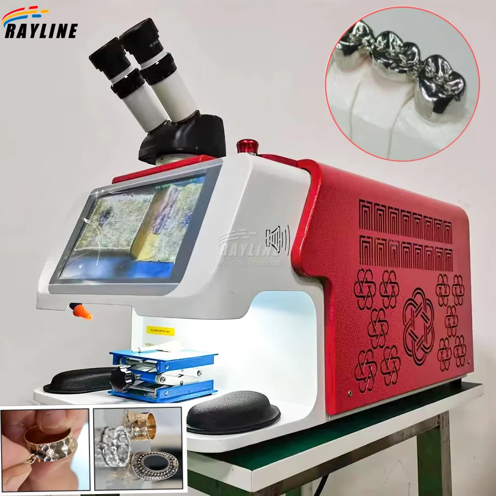 New Mini Laser Welding Machine For Jewelry Ring Pendant Touch Screen Laser Solder Welder With CCD Microscope 60W/100W/150W/200W 2