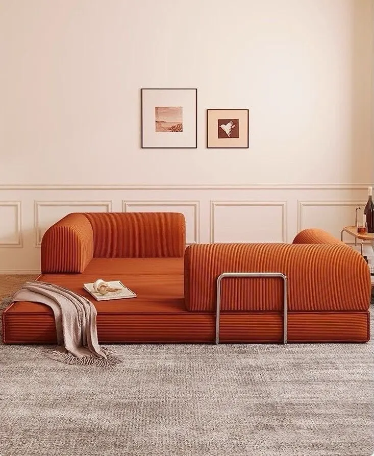 2025 New EU Warehouse Vacuum Compression Sofa 200*100*70cm Sofa Bed Corduroy Jacket Removable Placement 5-7 Days Delivery photo review