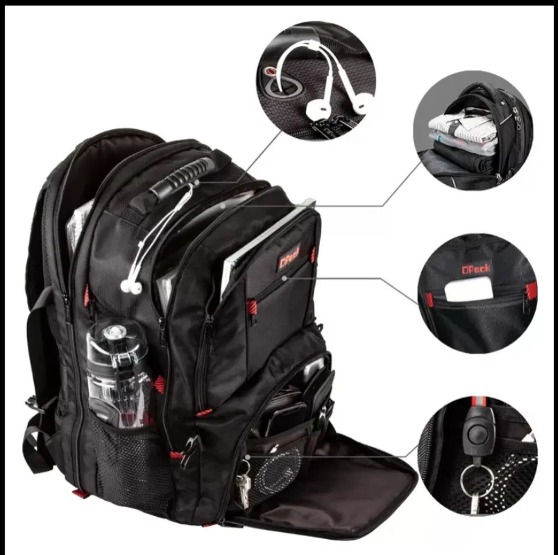 Extra Large TSA Friendly Durable Travel Backpack Anti-Theft 17" Laptop Bag