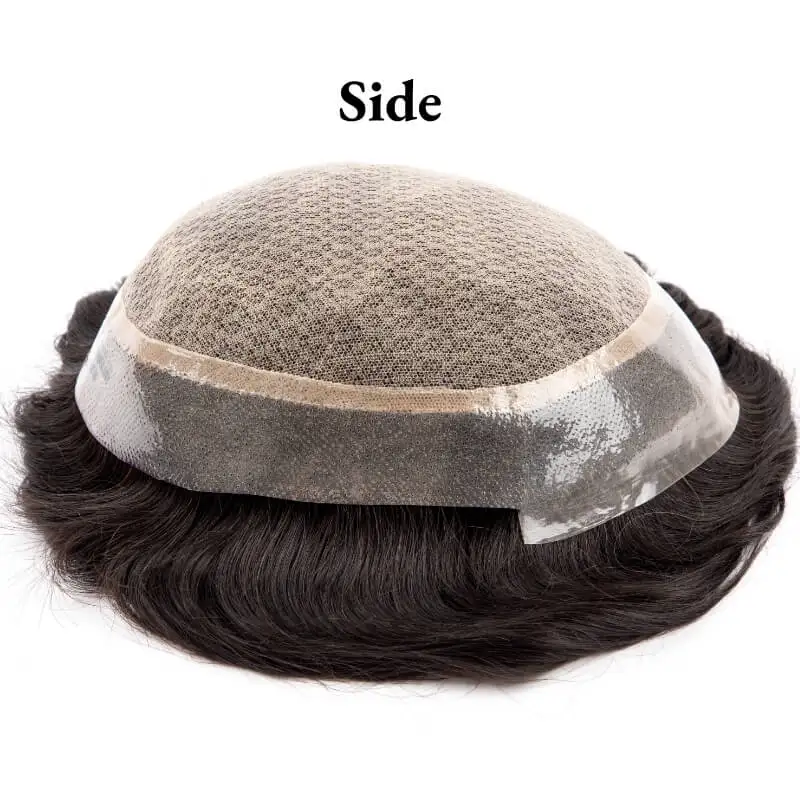 100% Natural Human Hair Toupee human hair toupee Double Layers Australia Clearance Male Hair Prosthesis Lace PU Base Breathable System Man Wig