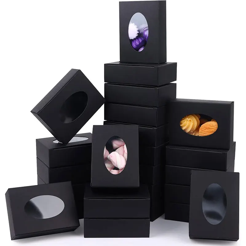 20/30Pcs Mini Kraft Paper Packaging Boxes with Transparent Window for Soap, Bakery Trea... - SKU MPPB2244 - UGI Packaging