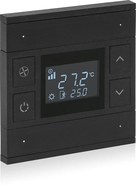 EAE KNX 2 Fold Black Thermostat Room Thermostat KNX Lighting Control Blind  / Curtain Control - AliExpress
