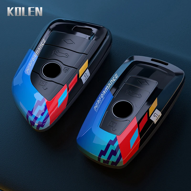 Sleek ABS Carbon Fiber Car Key Case Cover Shell