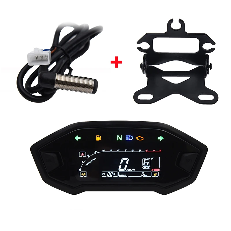 Universal Motorcycle Digital Speedometer Led Tachometer Dashboard