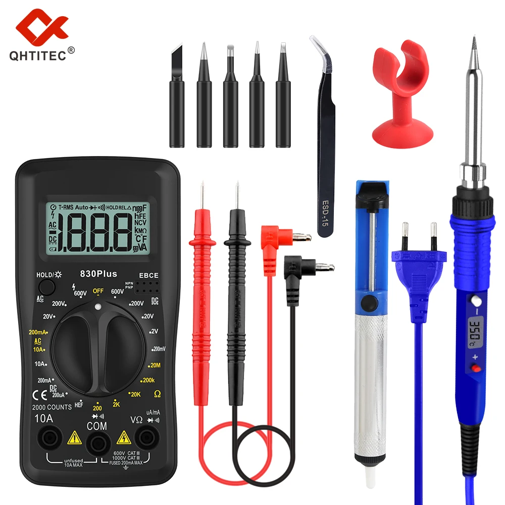 JCD Digital Soldering Iron Kits Adjustable Temperature 80W 110V/220V Welding Tool Ceramic Heater Soldering Tips Rework Tools