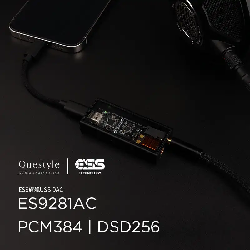 Questyle-ヘッドフォンアンプM15,ポータブルドングルdac,32