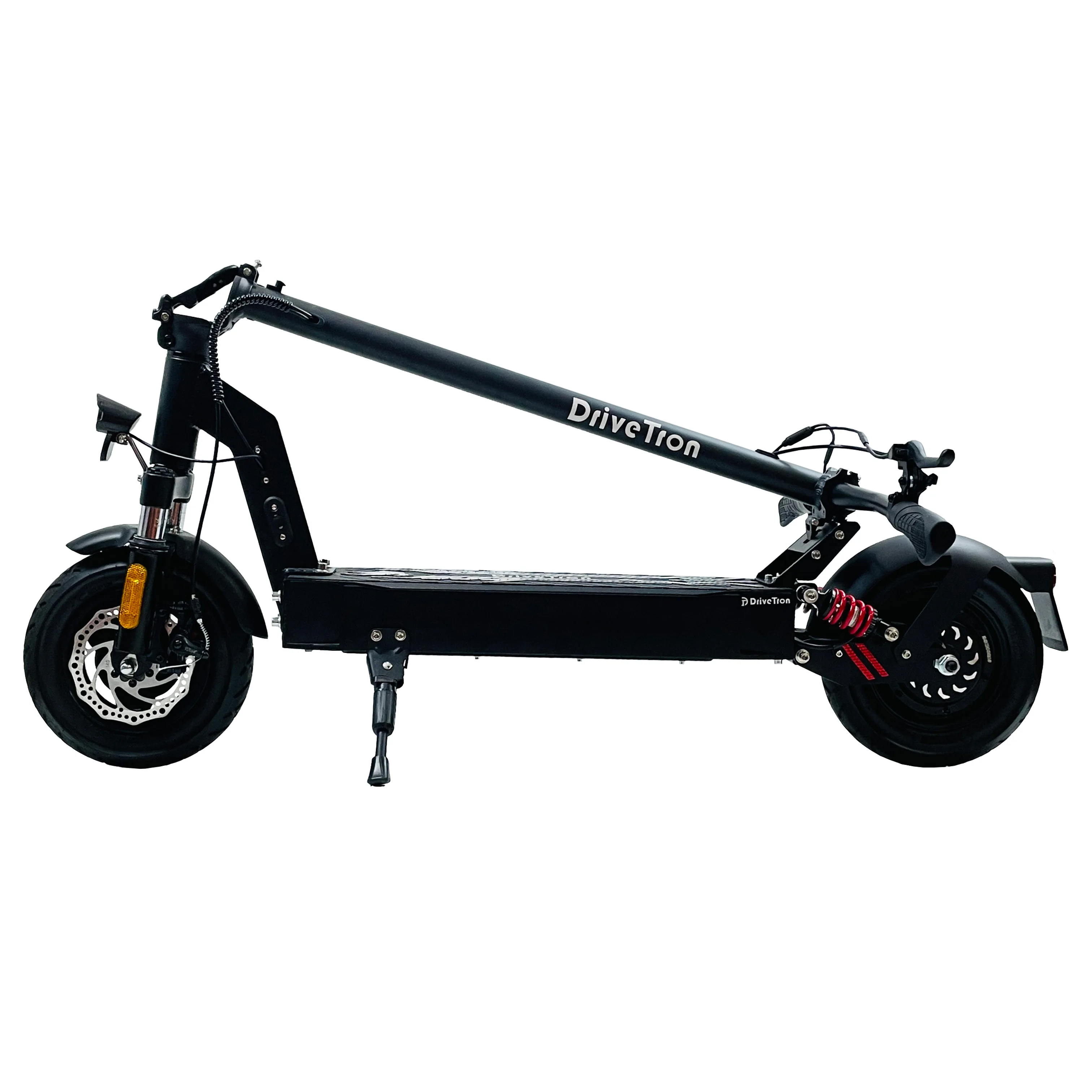 DriveTron DT08 Electric Scooter for Adult Front and Rear Spring Shock Absorption EABS & Front Disc Brake Rear Wheel Drive