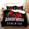 Red Jurassic Park Bedding Set Cartoon Home Textiles For Kids Bed Set Comforter Cover Bedroom Set Queen Dinosaur Duvet Cover 2