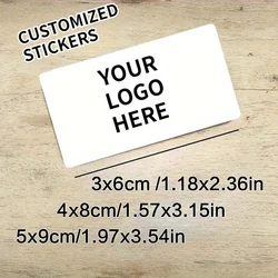 Personalized Rectangular Stickers - Custom Logos & Images - Versatile Self - Adhesive Labels for Business, Gifts, and Packaging (3x6cm)