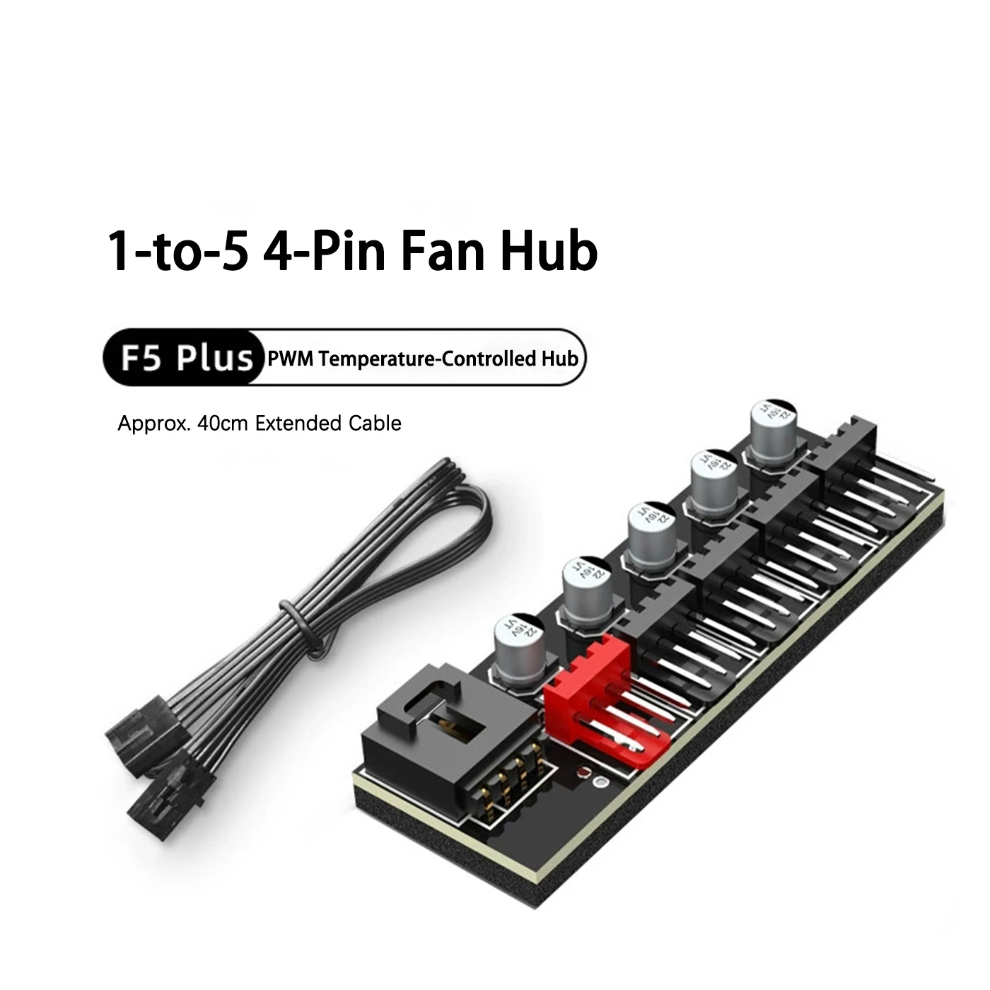 1/2pcs AuyiHomu 1-to-5 4핀 PWM PC 팬 허브, PC 케이스 냉각용..
