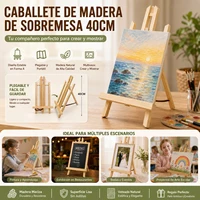 Solid Wood Table Easel Three Sizes Small Medium Large Three Tones Natural White Black Foldable Adjustable for Canvases Paintings Photos Cafe Menus Interior Decoration 4