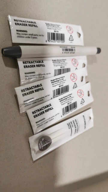 KHINSUN-Borrador de Lápiz retráctil de prensa, suministros de corrección, estilo bolígrafo, escritura de goma, útiles escolares, papelería photo review