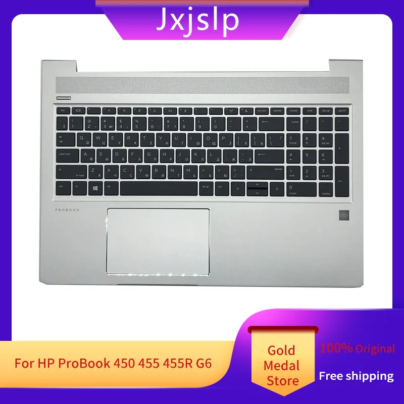 

Jxjslp New Origina RU Keyboard For HP Probook 450 455 G6 455R X8K Zhan66 15 Palmrest with RU Keyboard Touchpad Speaker Silver