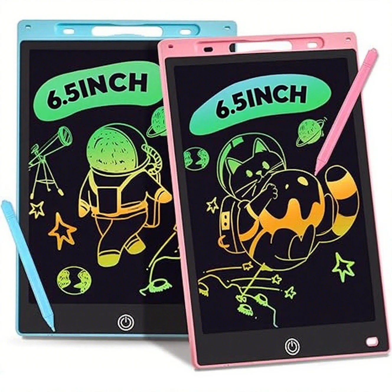 2PCS 6.5 Inch LCD Drawing Tablet for Kids,Erasable Board with Pen, Travel Educational Toy Gift for Boys Girls