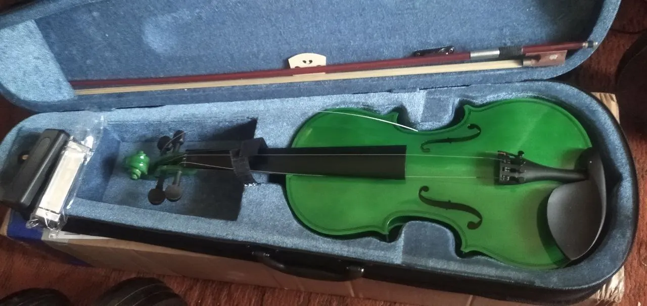 Juguete Violín Acústico Para Niños – Instrumento Simulado Con Cuerdas Ajustables, Marrón Claro