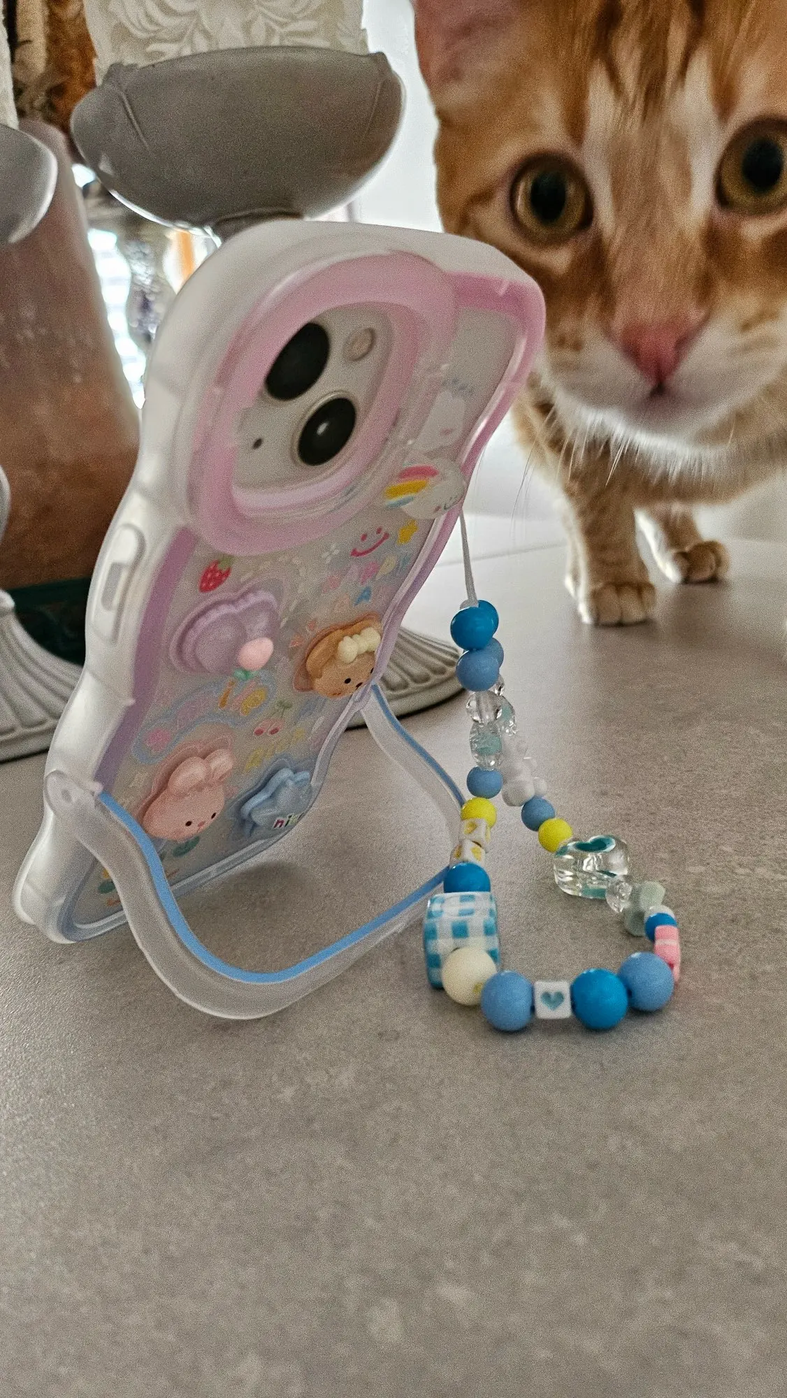 Kawaii Rainbow iPhone Case, customer photo