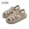 UTUNE Shoe Charm Men's Sandals Summer Hole DIY Casual Light Beach Outdoor Garden Heeled Slides Couple Child-parent Flat Shoes