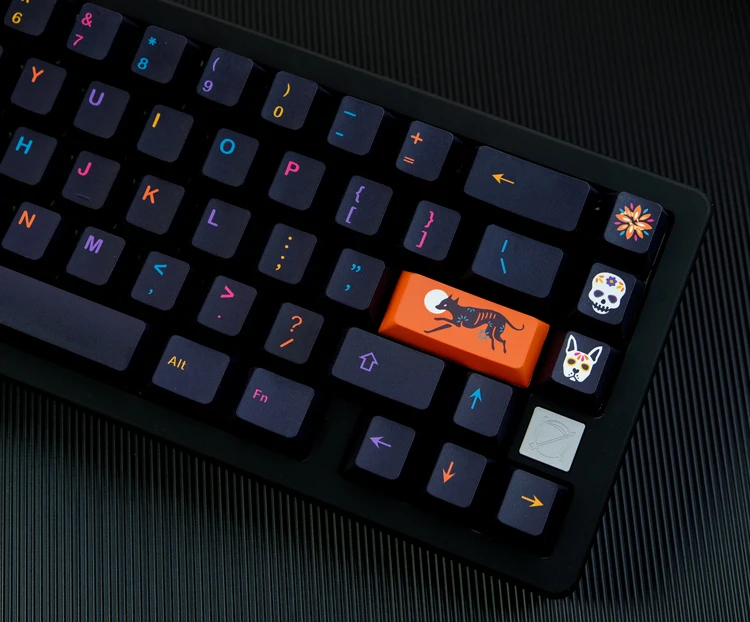 Chaves Gmk Mictlan Keycaps Cereja Perfil Pbt Tintura Sublimação Teclado Mecânico para mx Switch com 1.75u Shift 135 - Imagem 4