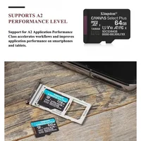 Original Kingston Micro SD Card U3 V30 A2 128Gb 256Gb 512Gb MicroSD Card 64G 1T Adapter Max 150Mb Flash TF Card UAV Camera Phone 3