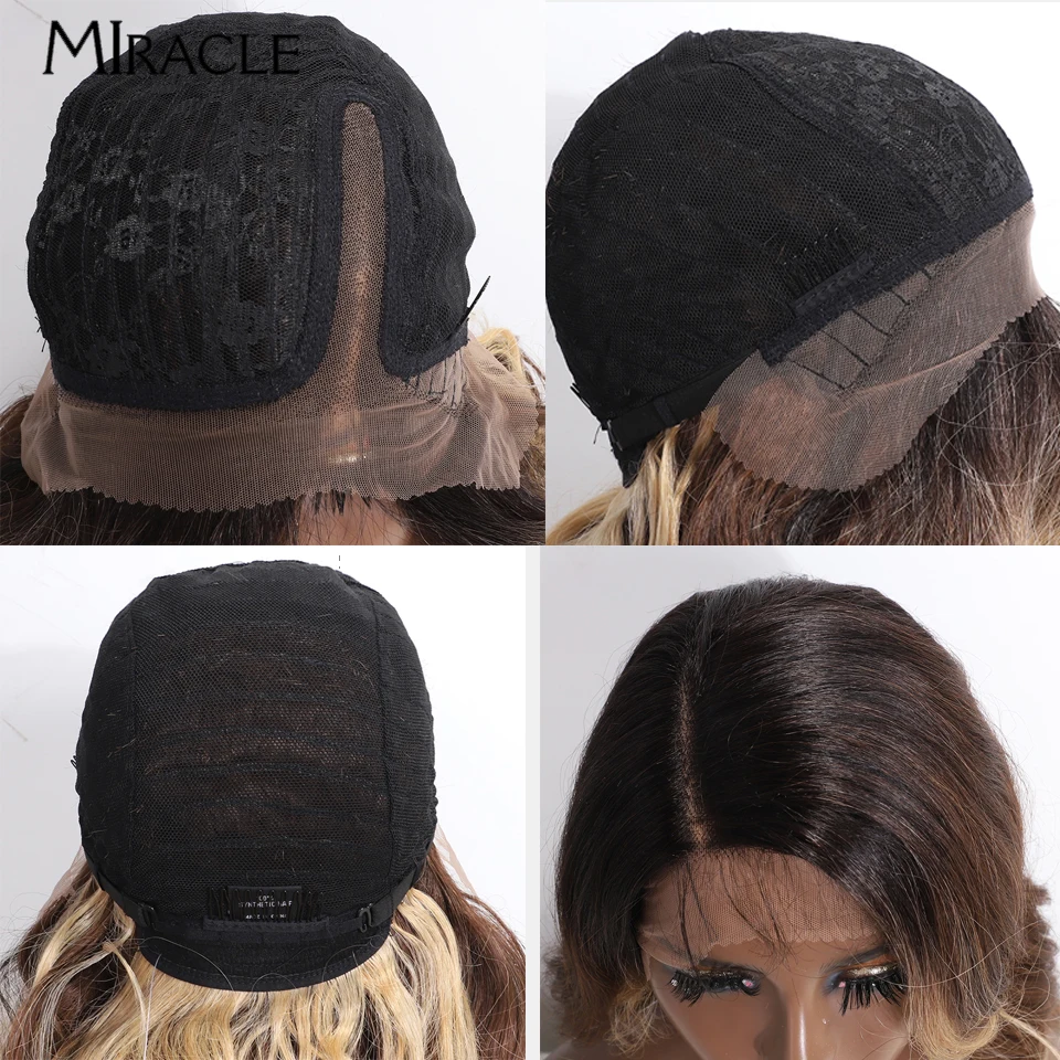 Deep Loose Wave Synthetic 36 Inch Wavy Lace Front Wig for Women Ginger Blue Blonde Wigs Side Part Cosplay Wig