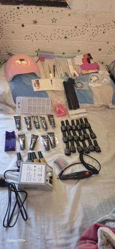 Nail Gel Kit With LED Nail Light Dryer Nail Drill Machine Poly Nail Extension Gel Varnish Kit Soak Off Polish Manicure Tools Kit photo review
