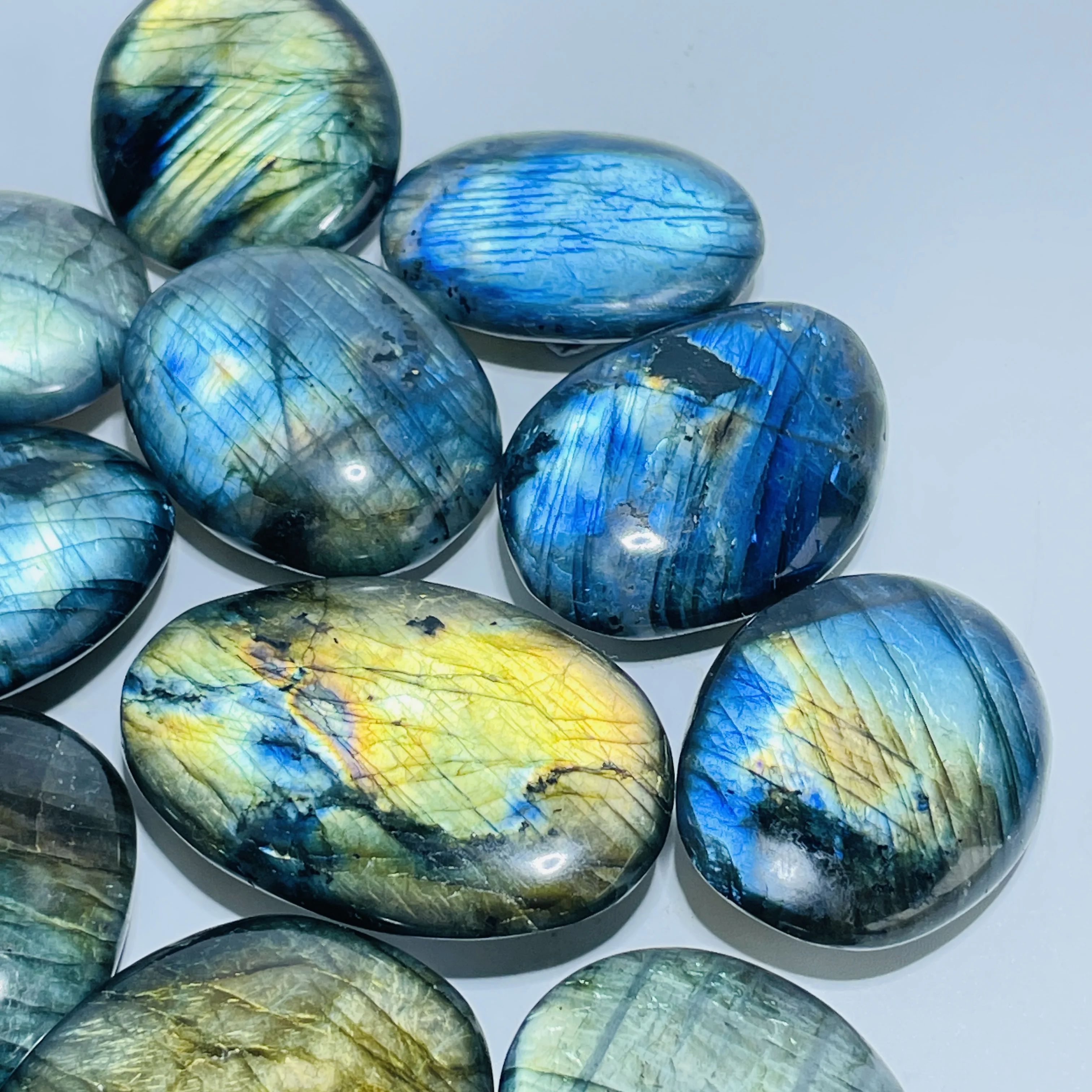 Vibrant Excellent Both-side Flashy Rainbow Labradorite Palm, with