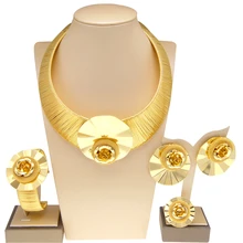 Jewelry Set For Women Brazilian Gold Original Edition Design Luxury Necklace Bracelet 2022 Fashion Trends H30003