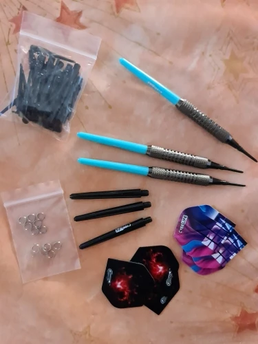 Fléchettes Soft Tip 16g Noir Cyan CYEELIFE + Tiges Ailettes Joints – Kit Complet photo review