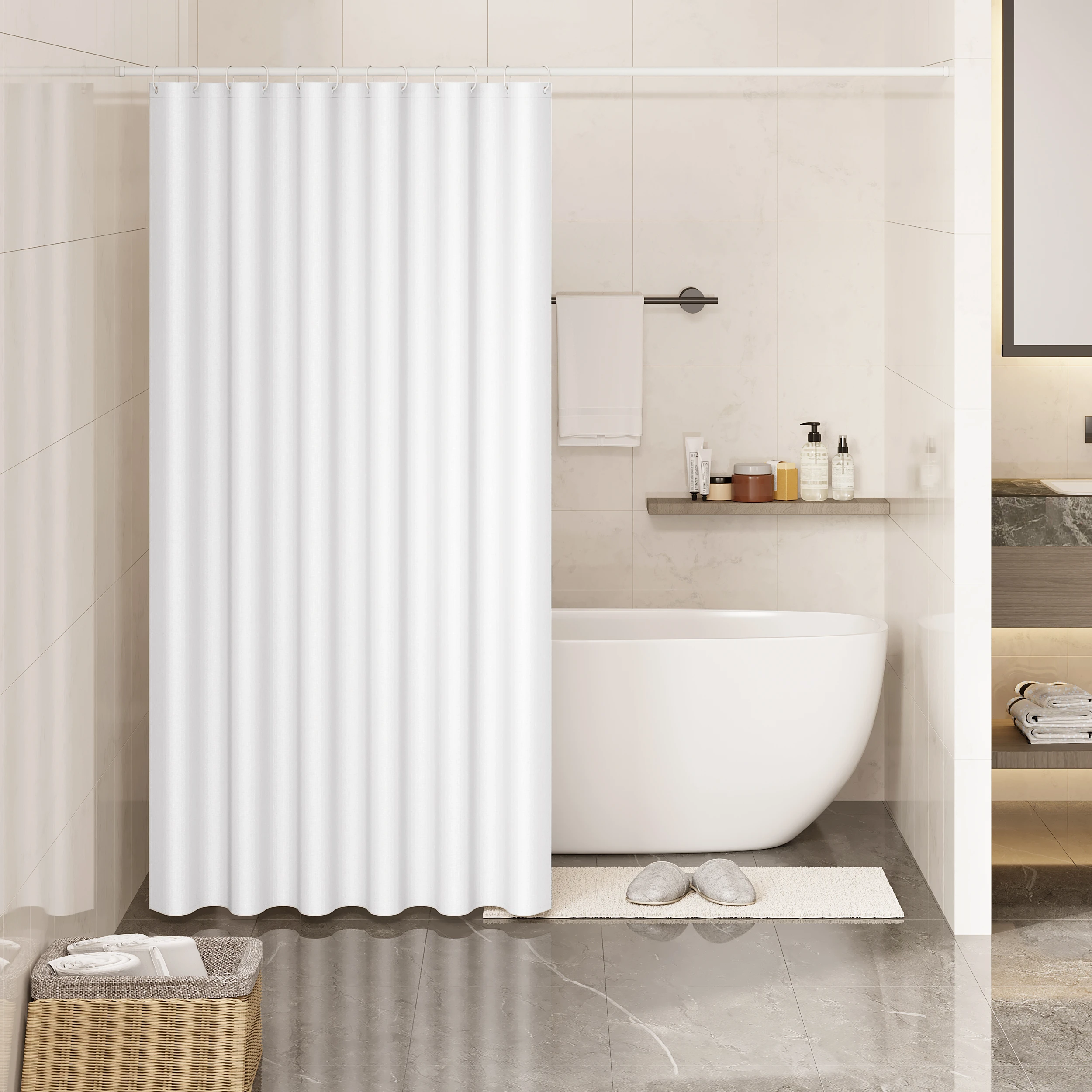 WOLTU Waterproof Anti mildew Washable Shower Curtains Heavy Polyester