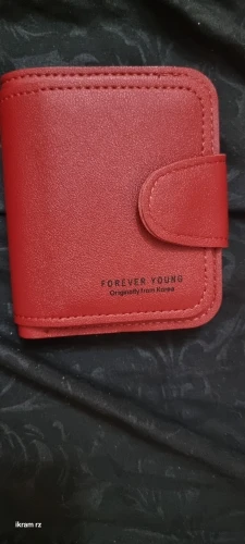 Small Luxury Leather Wallet with Zipper and Hasp photo review
