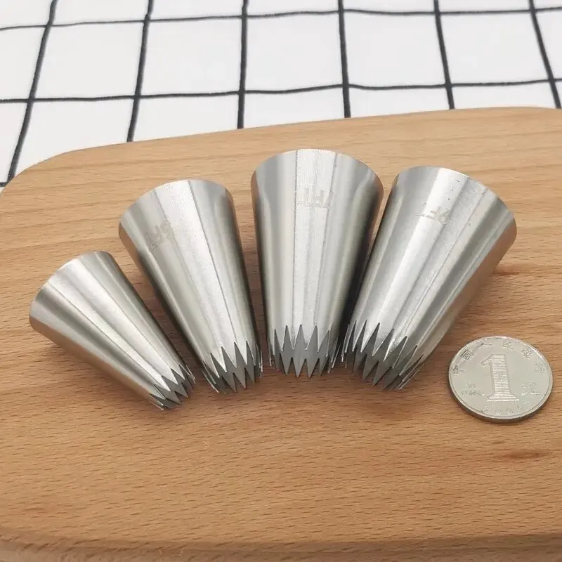 Cake Decorating Tip Set 3pcs Cake tool Baking tools Cake Decorating Tips Set Open Star Piping Nozzles Tips Cupcake Cookies Icing Piping Pastry Nozzles
