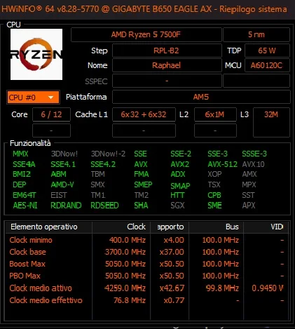 AMD Ryzen 5 7500F Processor CPU R5 7500F Up to 5.0 GHz 6-Core 12-Thread 32MB Game Cache Socket AM5 DDR5 5200MHz Desktop PC Gamer photo review