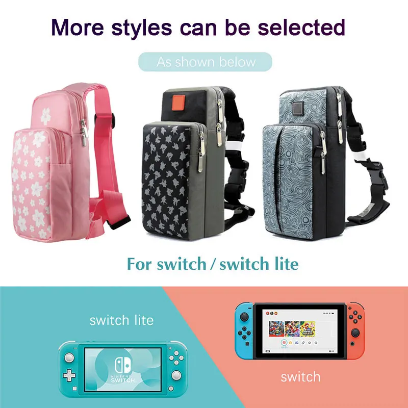 Crossbody Storage Chest Bag For Nintendo Switch Oled Travel Carry Case NS Lite Game Console Dock