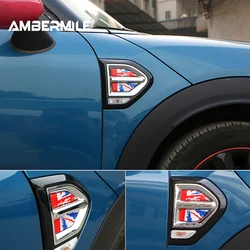 4pcs Crystal Epoxy for Mini Cooper Countryman F60 Car Side Plate Fender Stickers Section Decals Covers Decoration Accessories