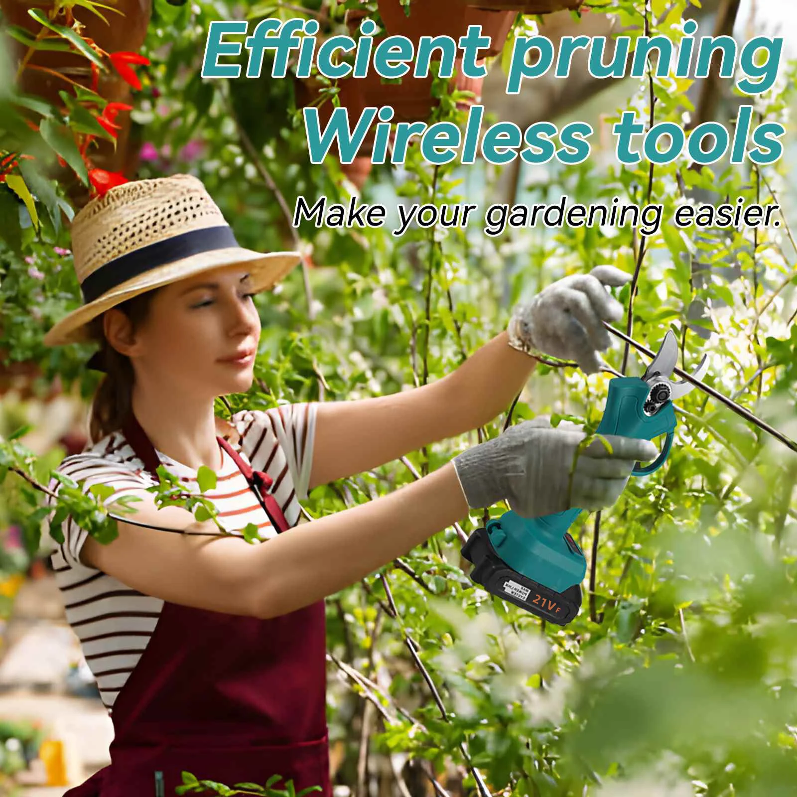 Lithium battery for pruning shears