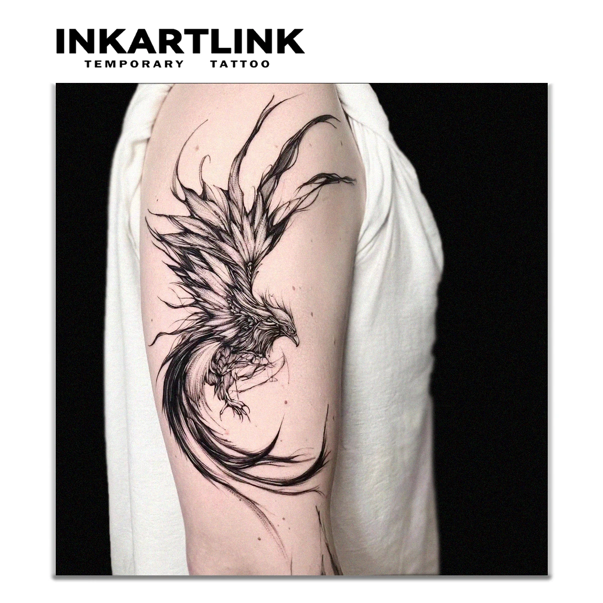 Roc bird temporary tattoo sticker, waterproof magic tattoo, lasts to 15 days fake tattoo, semi permanent tattoo 2