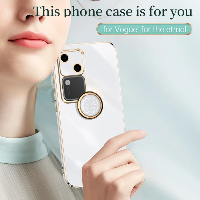 Vivo V30 V2318 Custodia 6D Placcatura Paraurti in silicone Morbida TPU Cover posteriore Antiurto Custodia opaca per Vivo V30 VivoV30 5G V2318 - Image 6