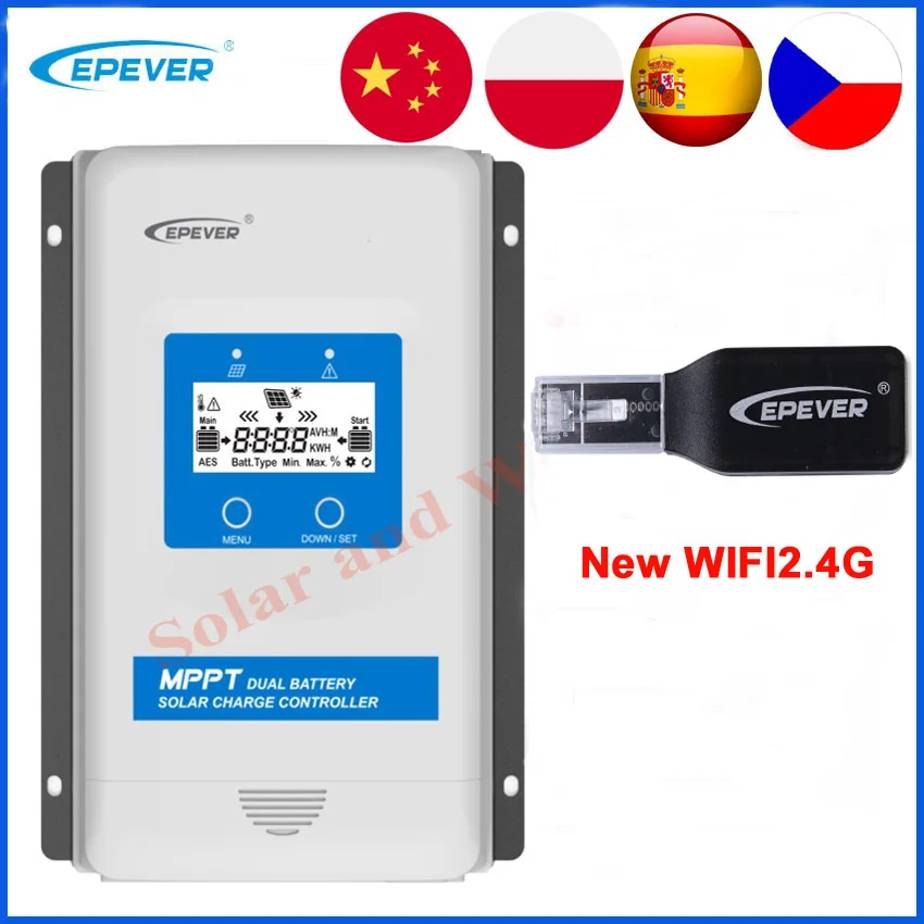 EpeverNew30A20A10ADualBatteryMPPTSolarControllerDuoRacer