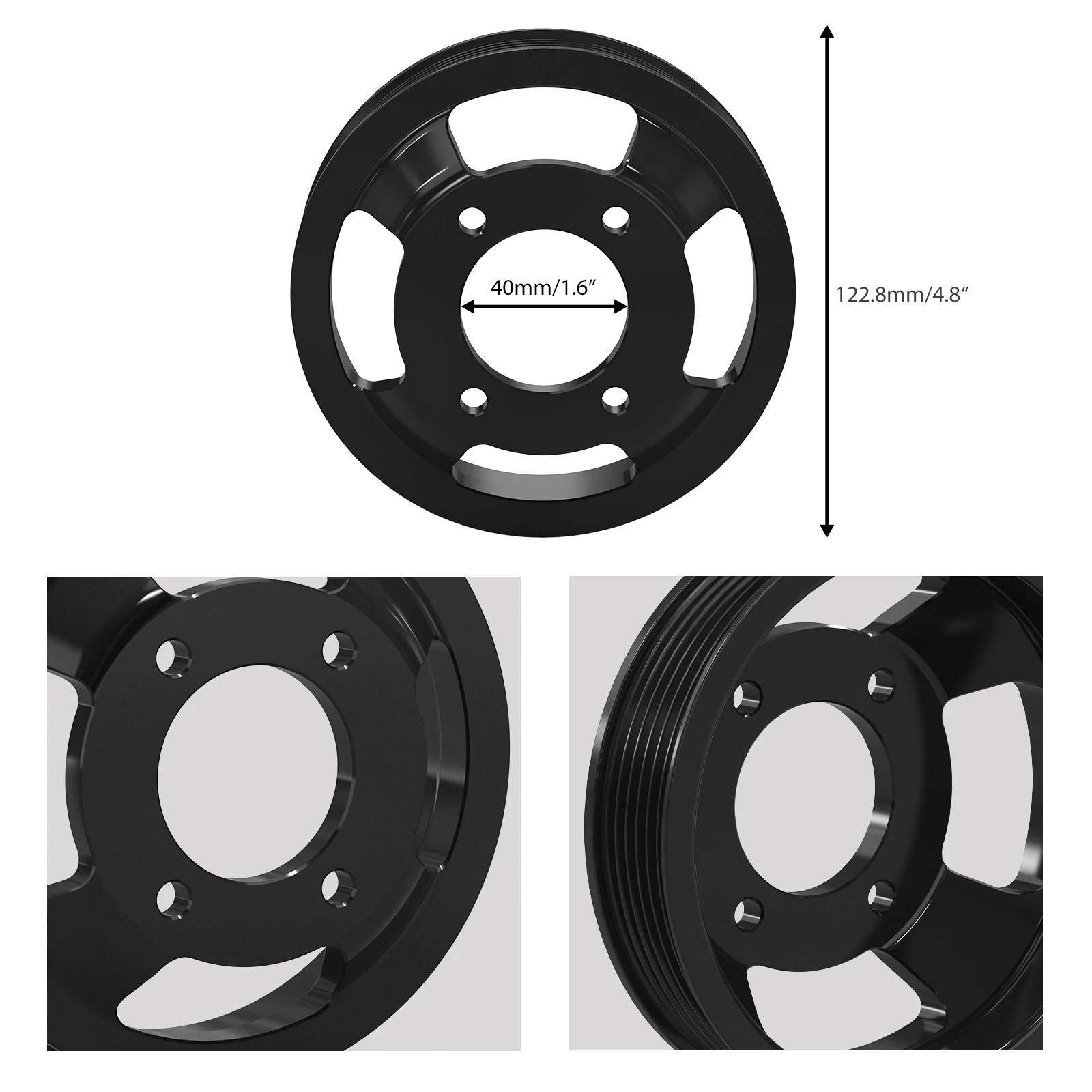 Water Pump Pulley For BMW E46 E39 E60 E61 E38 E65 E66 E83 E53 E85 Z3 11511436590 Aluminum Car Replacement Accessories water pump pulley