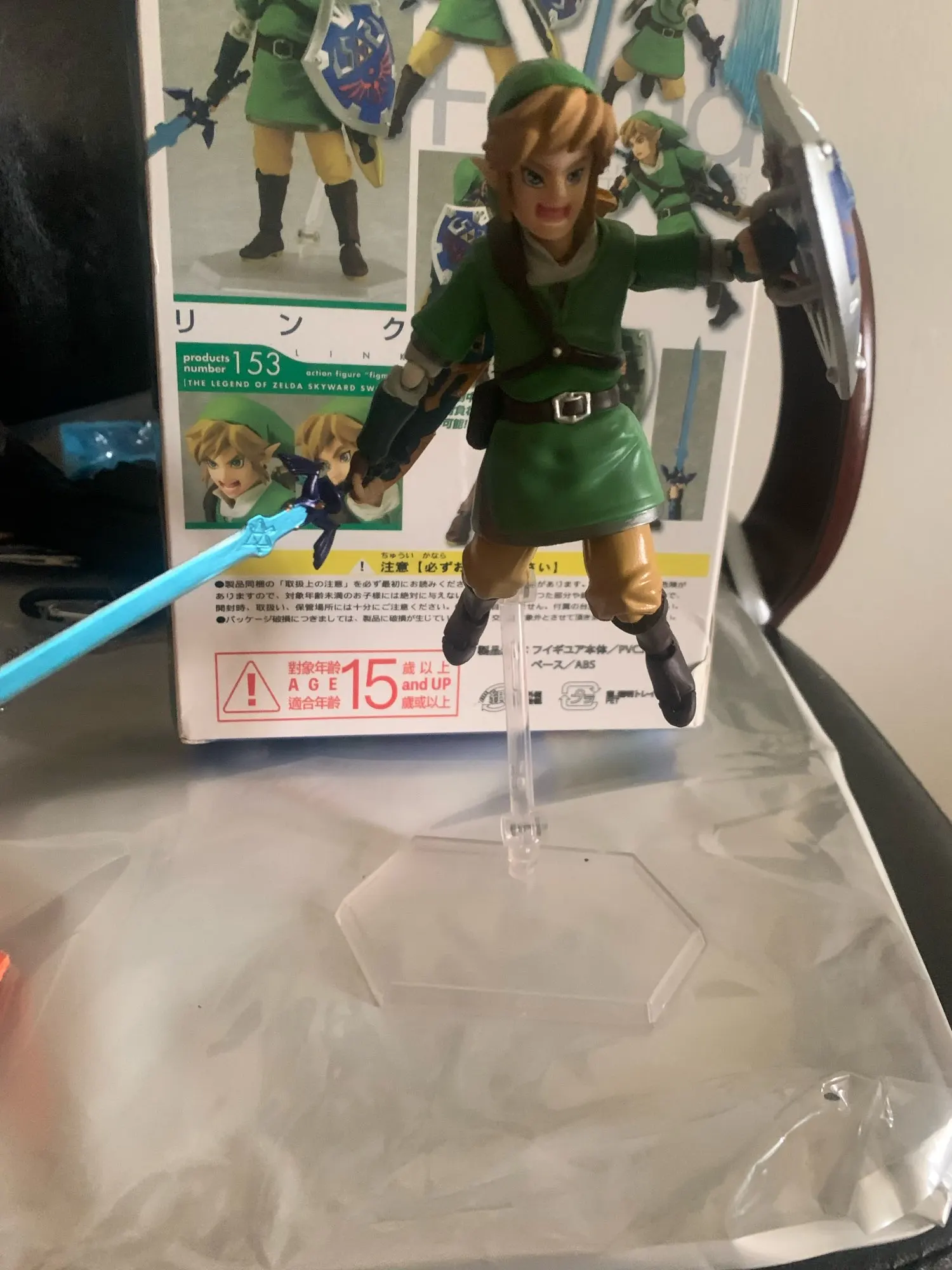 The Legend of Zelda Skyward Sword 14cm Link Action Figure Figma 153 Changeable Accessories PVC Model photo review