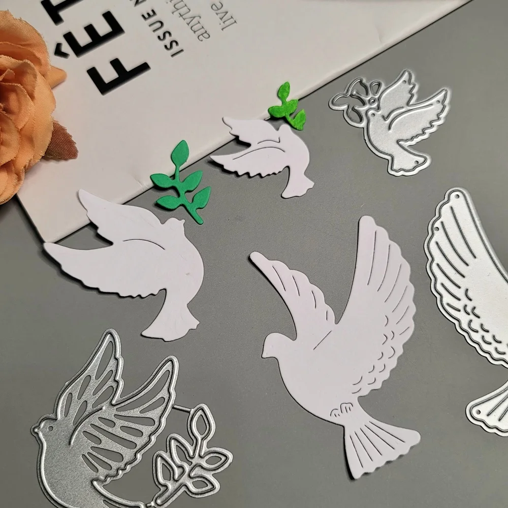 비둘기 금속 절단 다이, 스크랩북 엠보싱 비둘기 다이 컷 앨범, DIY 공예 절단, 비둘기 2022 새 새 다이